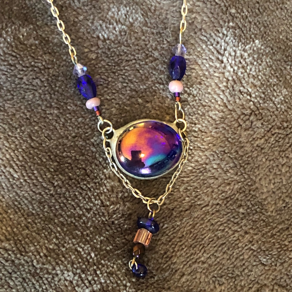 Stunning Glass Bohemian Bead Necklace 20$